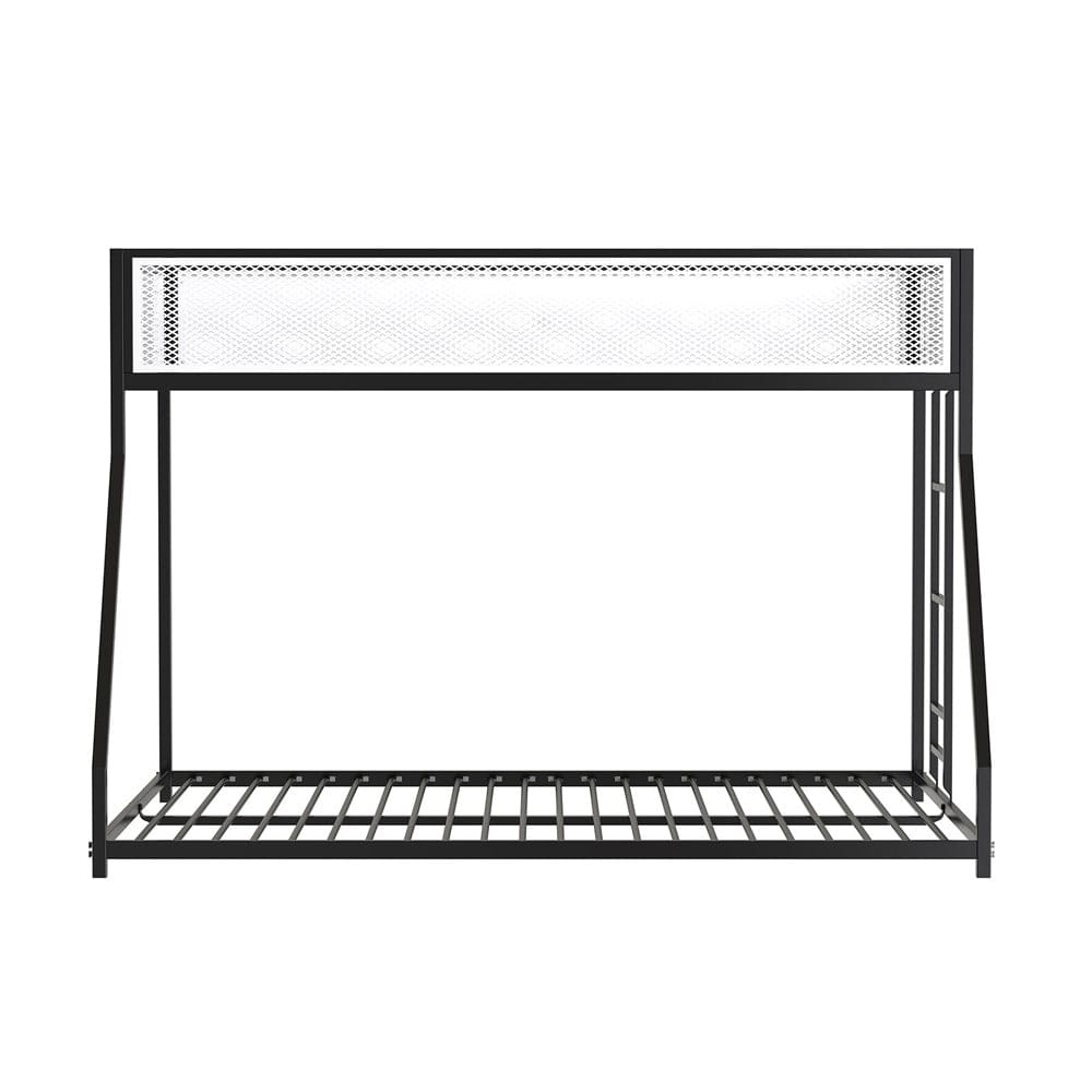Furniture of America - Southall Twin/Full Metal Bunk Bed in Matte Black/Matte White - FM-BK1201BK-TF View 4