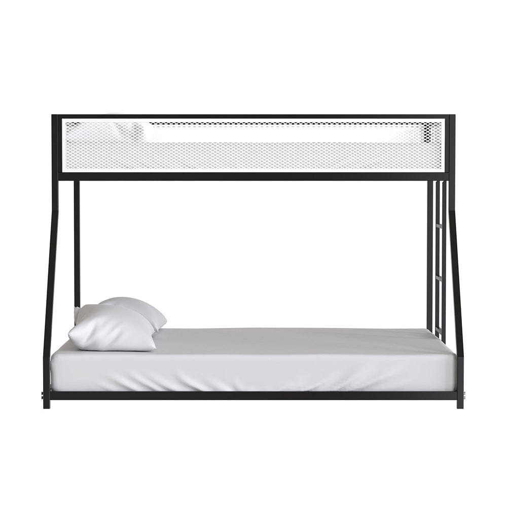 Furniture of America - Southall Twin/Full Metal Bunk Bed in Matte Black/Matte White - FM-BK1201BK-TF View 5