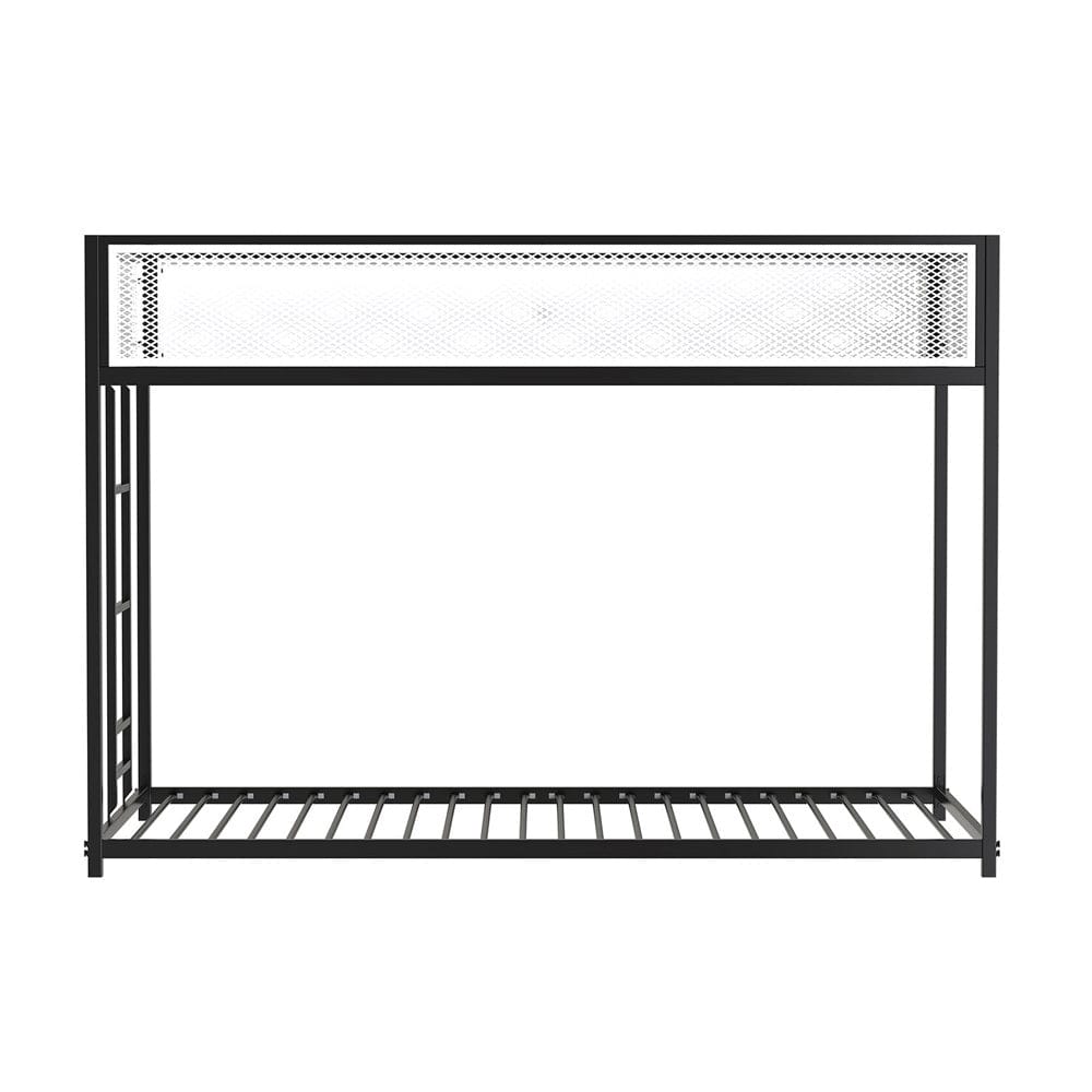 Furniture of America - Southall Twin/Twin Metal Bunk Bed in Matte Black/Matte White - FM-BK1201BK-TT View 4