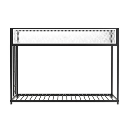 Furniture of America - Southall Twin/Twin Metal Bunk Bed in Matte Black/Matte White - FM-BK1201BK-TT View 4