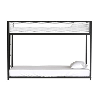 Furniture of America - Southall Twin/Twin Metal Bunk Bed in Matte Black/Matte White - FM-BK1201BK-TT View 5
