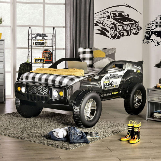 Furniture of America - Speed Jump Black Twin Bed in Black - CM7641-BED View 1