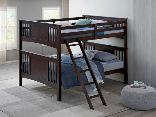 Furniture of America - Spring Creek - Full/Full Bunk Bed, Dark Walnut - FM-BK602FF-DW-BED view 1