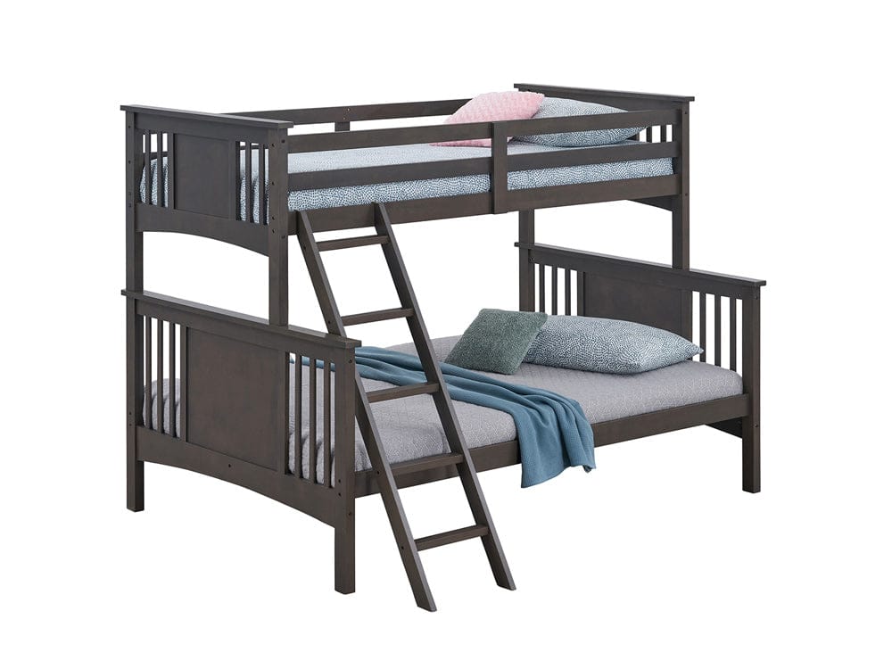 Furniture of America - Spring Creek Twin/Full Bunk Bed in Stain Gray - FM-BK602F-GY-BED View 2
