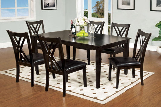 Furniture of America - Springhill 7 Pc. Dining Table Set in Espresso - CM3460T-7PK View 1