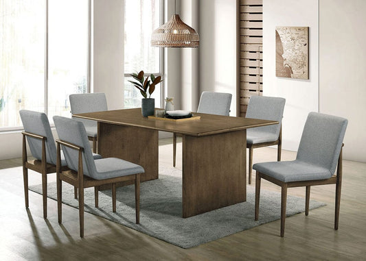 Furniture of America - St Gallen 7 Pc. Dining Table Set in Natural Tone/Light Gray - CM3244NT-T-7PC View 1