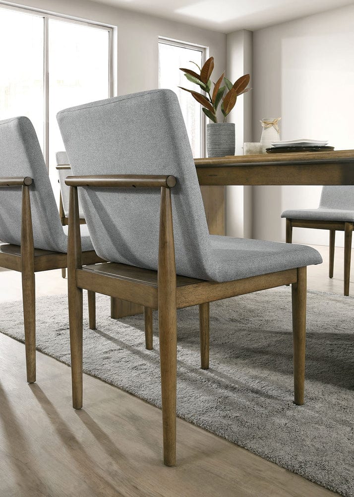 Furniture of America - St Gallen 7 Pc. Dining Table Set in Natural Tone/Light Gray - CM3244NT-T-7PC View 2