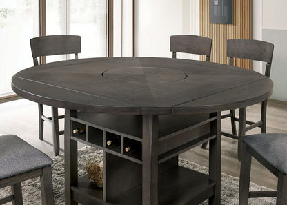 Furniture of America - Stacie 7 PC. Dining Table Set in Gray - CM3733GY-RPT-7PC View 2