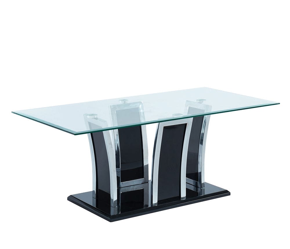 Furniture of America - Staten Coffee Table in Glossy Black/Chrome - CM4372BK-C-PK View 1