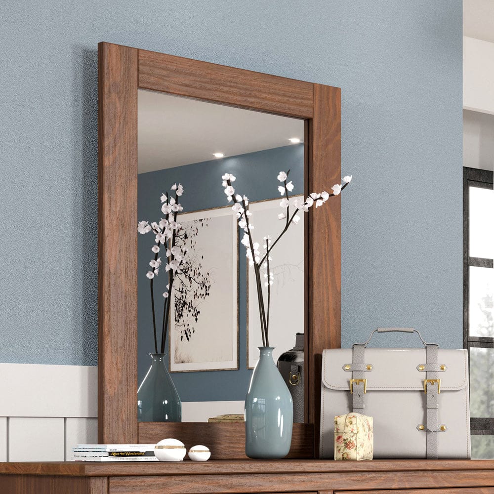 Furniture of America - Stavros Mirror in Mahogany - AM7002MH-M View 1