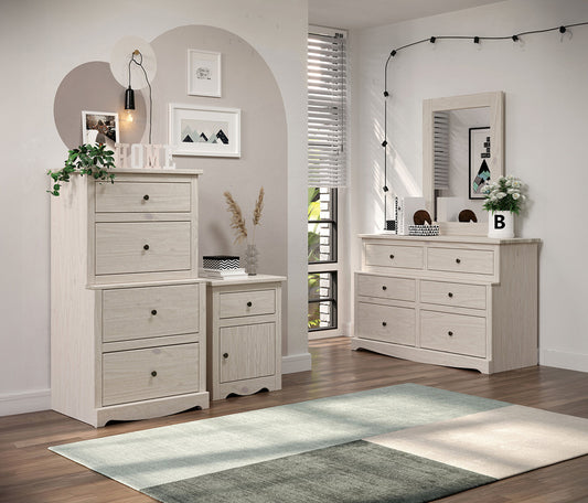 Furniture of America - Stavros Nightstand in White - AM7002WH-N View 2
