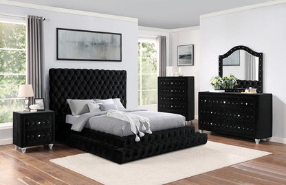 Furniture of America - Stefania 5 Pc. Queen Bedroom Set w/ Chest in Black - CM7227BK-Q-5PC-CHEST View 1