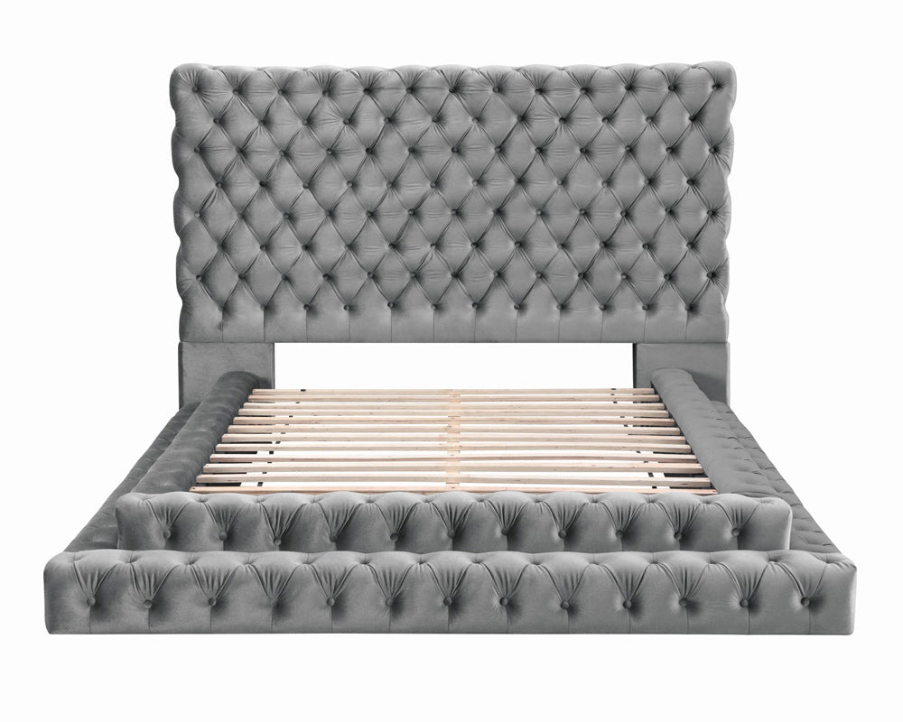Furniture of America - Stefania 5 Pc. Queen Bedroom Set w/ Chest in Gray - CM7227GY-Q-5PC-CHEST View 3