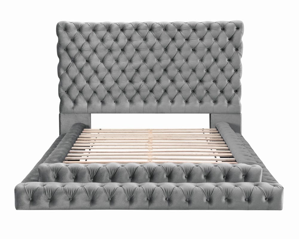 Furniture of America - Stefania E.King Bed in Gray - CM7227GY-EK-BED View 1
