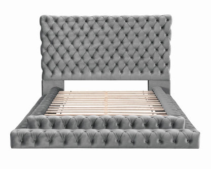 Furniture of America - Stefania E.King Bed in Gray - CM7227GY-EK-BED View 1