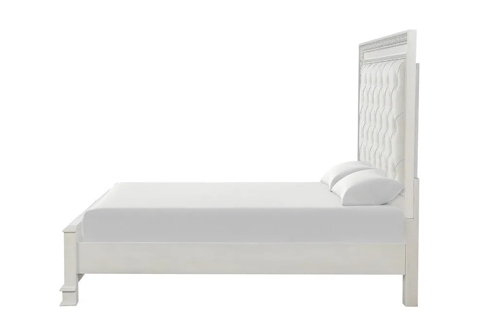 Furniture of America - Stella Mia - 3 Pc. Queen Uph Bedroom Set - FM70000WH-Q-F-4PC view 6