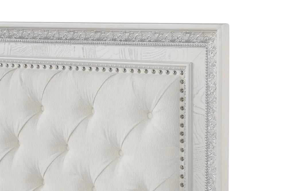 Furniture of America - Stella Mia - 3 Pc. Queen Uph Bedroom Set - FM70000WH-Q-F-4PC view 8