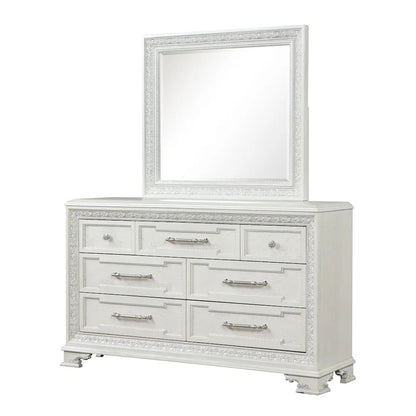 Furniture of America - Stella Mia - 4 Pc. Queen Panel Bedroom Set w/ 2Ns - FM70000WH-Q-W-5PC-2N view 3