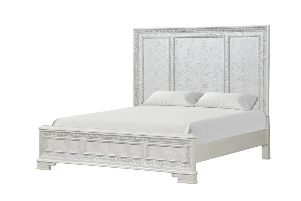 Furniture of America - Stella Mia - 4 Pc. Queen Panel Bedroom Set w/ 2Ns - FM70000WH-Q-W-5PC-2N view 4