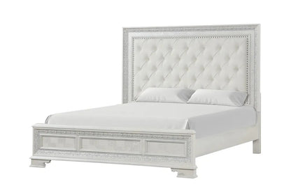 Furniture of America - Stella Mia - 4 Pc. Queen Uph Bedroom Set w/ 2Ns - FM70000WH-Q-F-5PC-2N view 4