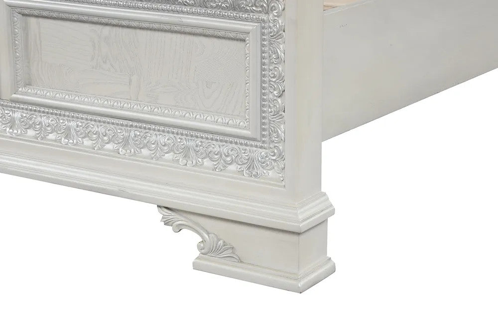 Furniture of America - Stella Mia - 4 Pc. Queen Uph Bedroom Set w/ 2Ns - FM70000WH-Q-F-5PC-2N view 7
