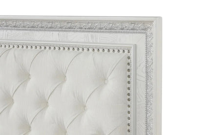 Furniture of America - Stella Mia - 4 Pc. Queen Uph Bedroom Set w/ Chest - FM70000WH-Q-F-5PC-C view 8
