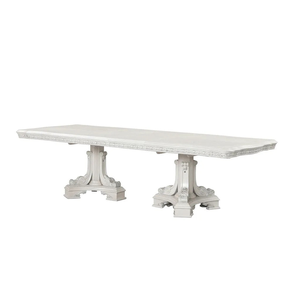 Furniture of America - Stella Mia - 6 Pc. Dining Table Set (2AC+4SC) - FM31000WH-T-7PC view 3