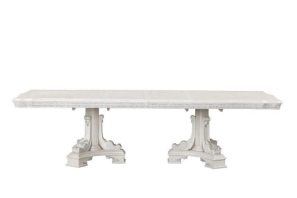 Furniture of America - Stella Mia - 6 Pc. Dining Table Set (2AC+4SC) - FM31000WH-T-7PC view 4