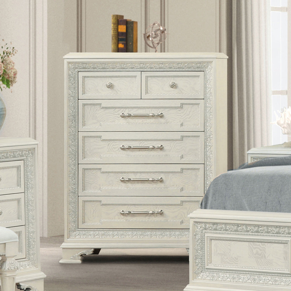 Furniture of America - Stella Mia Chest in Creamy White - FM70000WH-C View 1