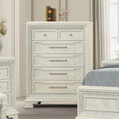 Furniture of America - Stella Mia Chest in Creamy White - FM70000WH-C View 1