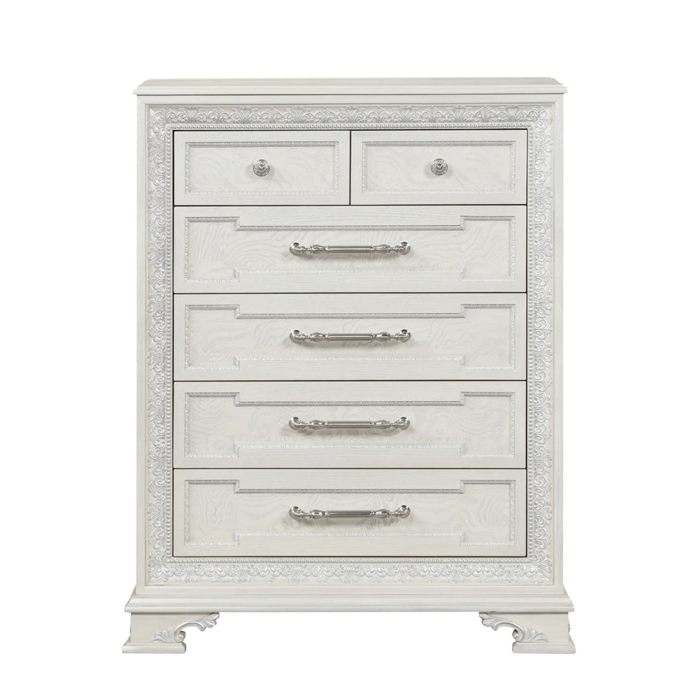Furniture of America - Stella Mia Chest in Creamy White - FM70000WH-C View 2