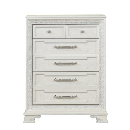 Furniture of America - Stella Mia Chest in Creamy White - FM70000WH-C View 2