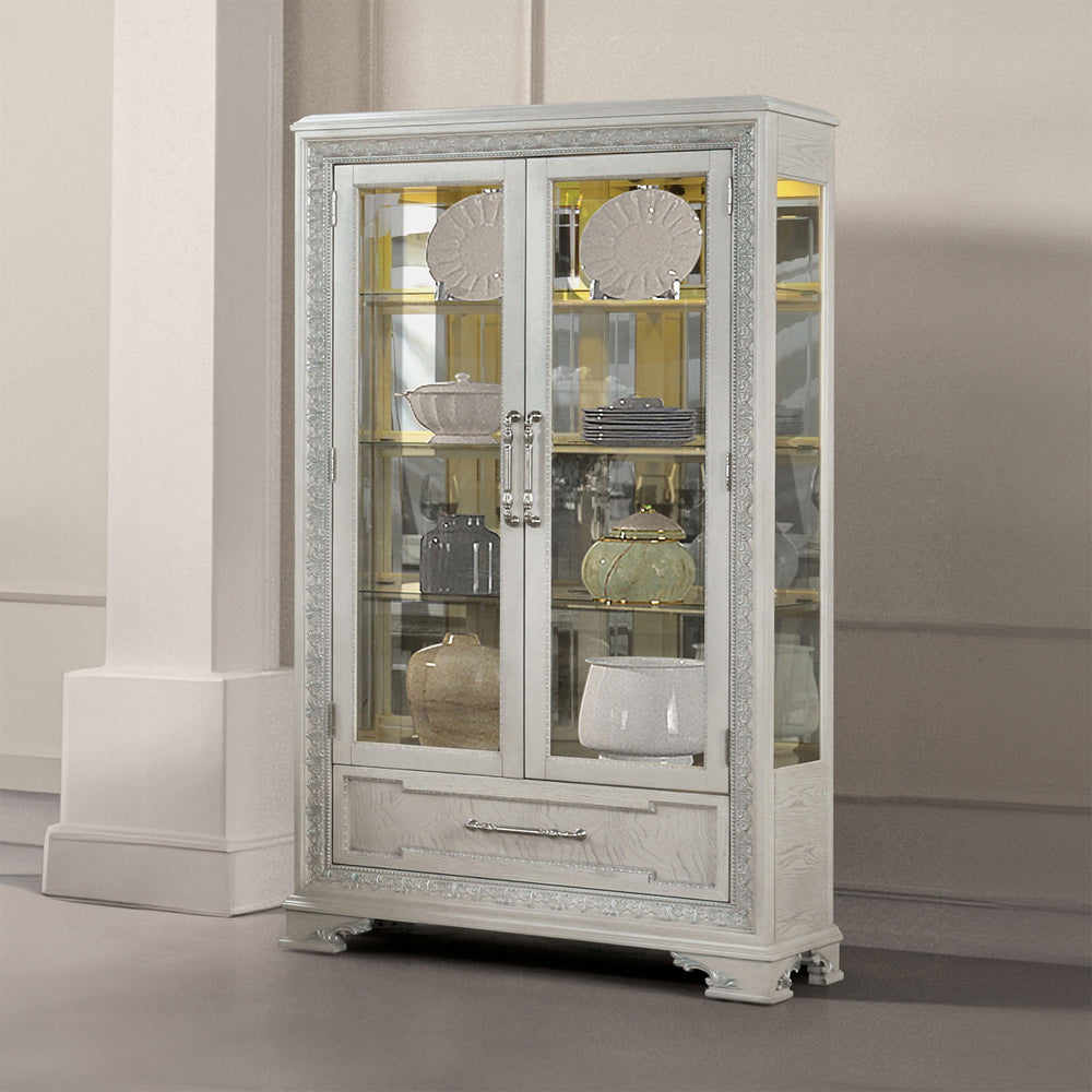 Furniture of America - Stella Mia Curio Cabinet in Ivory - FM31000WH-CR View 1