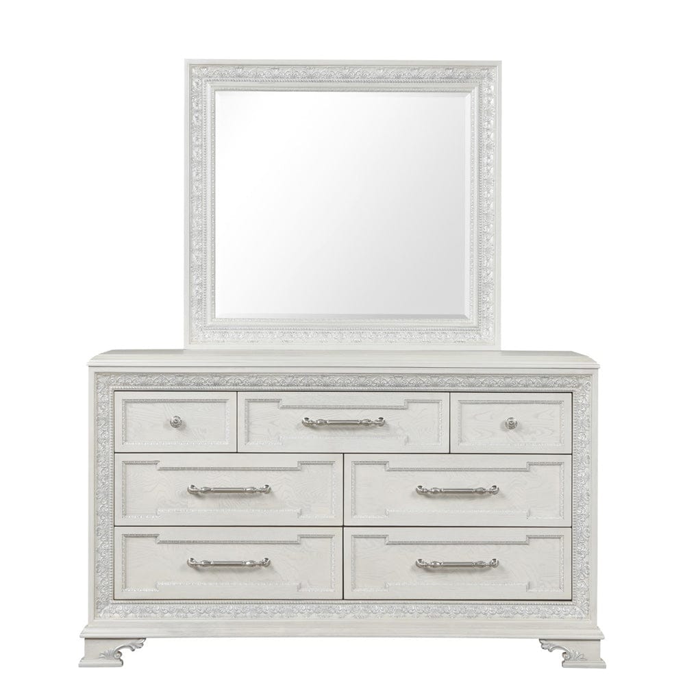 Furniture of America - Stella Mia Dresser w/Jewelry Box in Creamy White - FM70000WH-D View 2