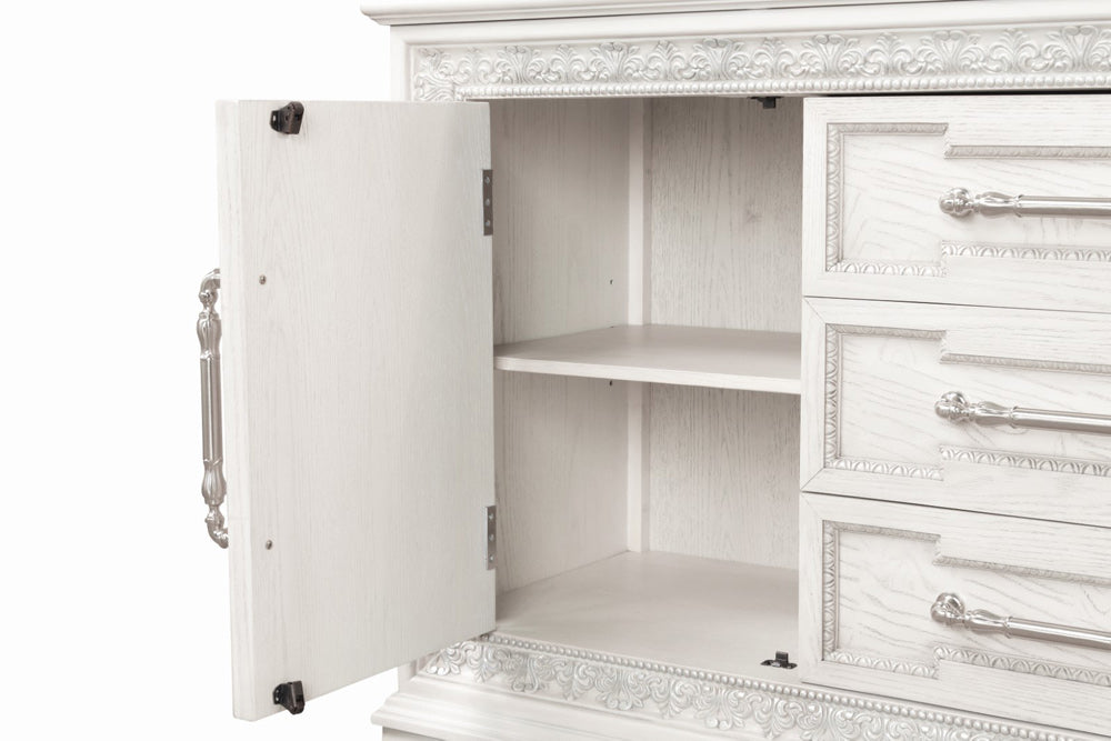 Furniture of America - Stella Mia Hutch Buffet in Ivory - FM31000WH-HB-SET View 4