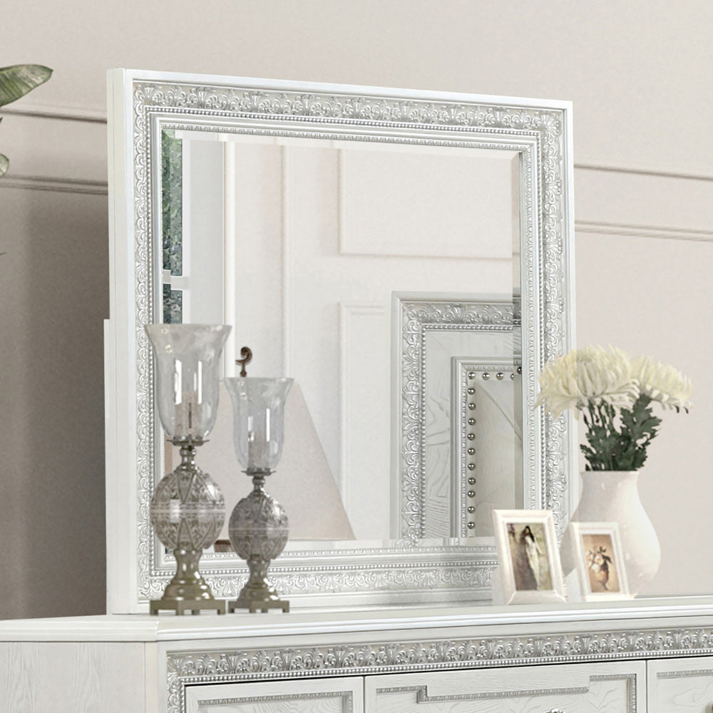 Furniture of America - Stella Mia Mirror in Creamy White - FM70000WH-M View 1