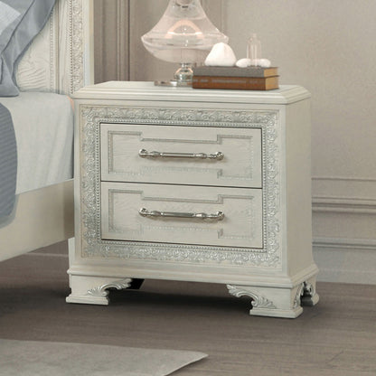 Furniture of America - Stella Mia Nightstand w/ USB in Creamy White - FM70000WH-N View 1