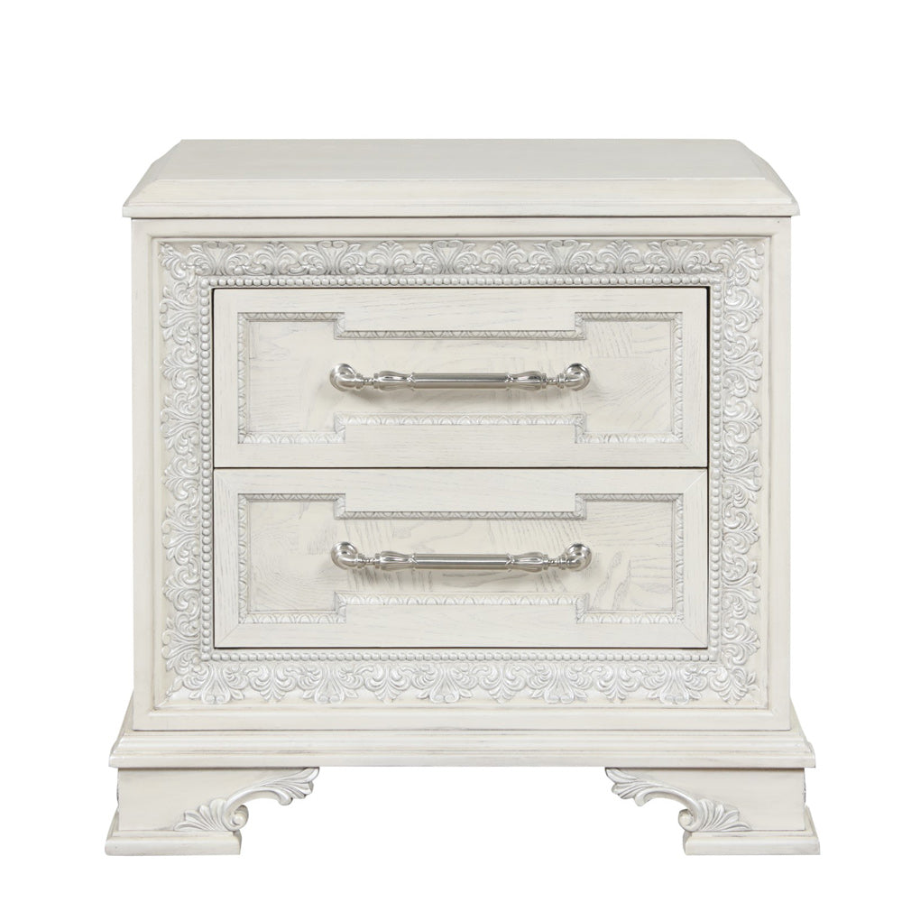 Furniture of America - Stella Mia Nightstand w/ USB in Creamy White - FM70000WH-N View 3