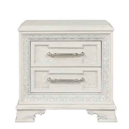 Furniture of America - Stella Mia Nightstand w/ USB in Creamy White - FM70000WH-N View 3