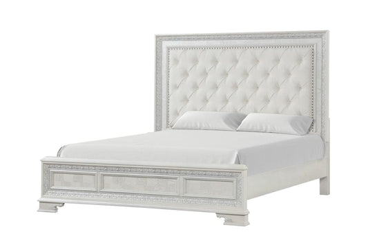 Furniture of America - Stella Mia Queen Panel Bed (F)  in Creamy White - FM70000WH-Q-F-BED View 1