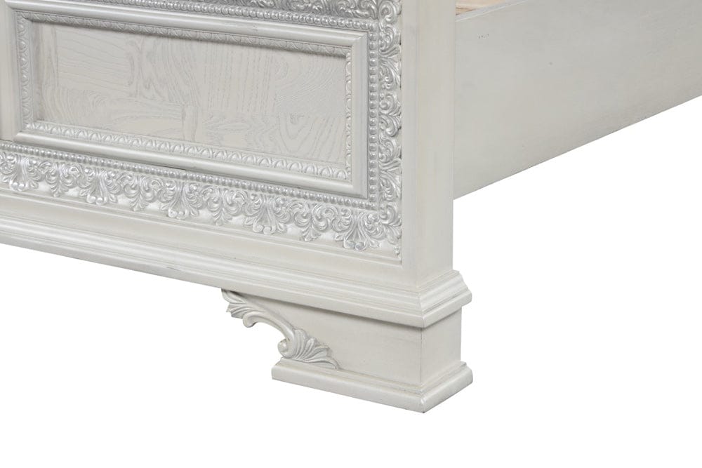 Furniture of America - Stella Mia Queen Panel Bed (F)  in Creamy White - FM70000WH-Q-F-BED View 7