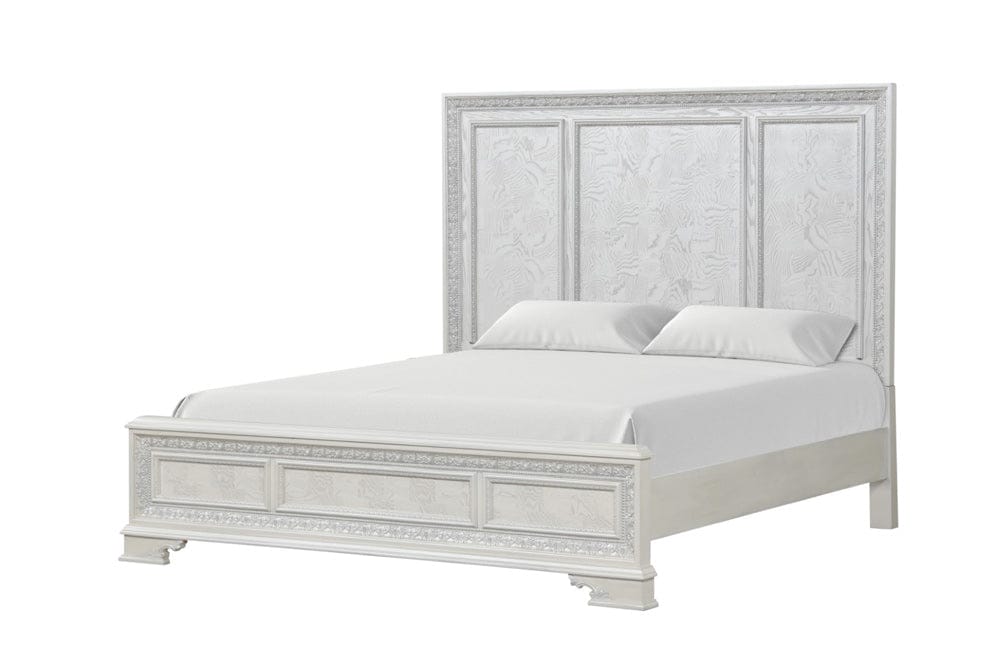 Furniture of America - Stella Mia Queen Panel Bed in Creamy White - FM70000WH-Q-W-BED View 1