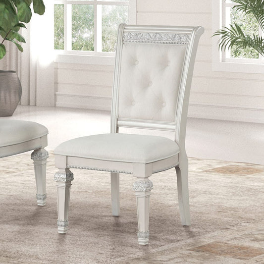 Furniture of America - Stella Mia Side Chair Set of 2 in Ivory - FM31000WH-SC-2PK View 1