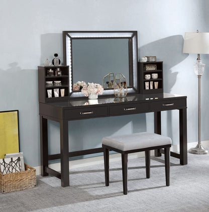 Furniture of America - Stephanie Vanity Set in Obsidian Gray - FOA-DK5685DG-PK View 1