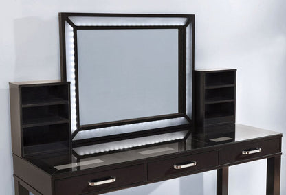 Furniture of America - Stephanie Vanity Set in Obsidian Gray - FOA-DK5685DG-PK View 3