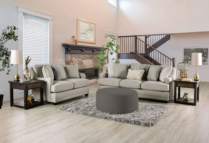 Furniture of America - Stephney Sofa + Loveseat in Gray/Gold - SM8193-2PC View 1