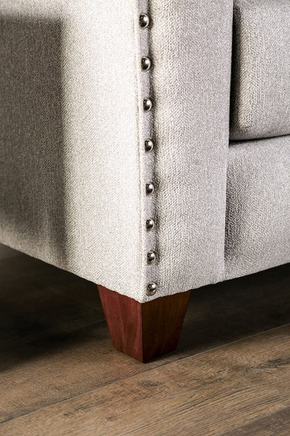 Furniture of America - Stickney Sofa + Loveseat in Light Gray/Navy - SM6441-2PC View 2