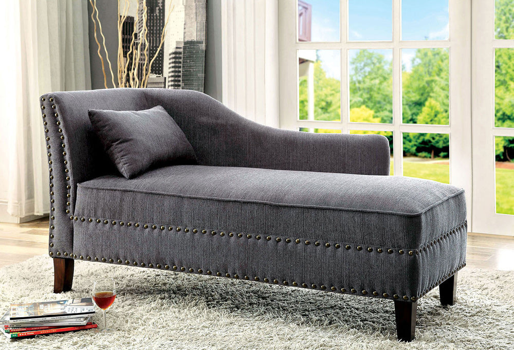 Furniture of America - Stillwater Chaise in Gray - CM-CE2185GY View 1