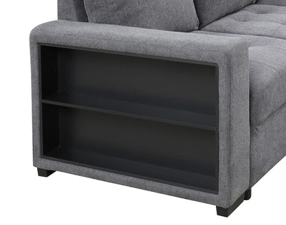 Furniture of America - Stockwell Sleeper Sofa Sectional in Dark Gray - FM6966DG-SECT View 5