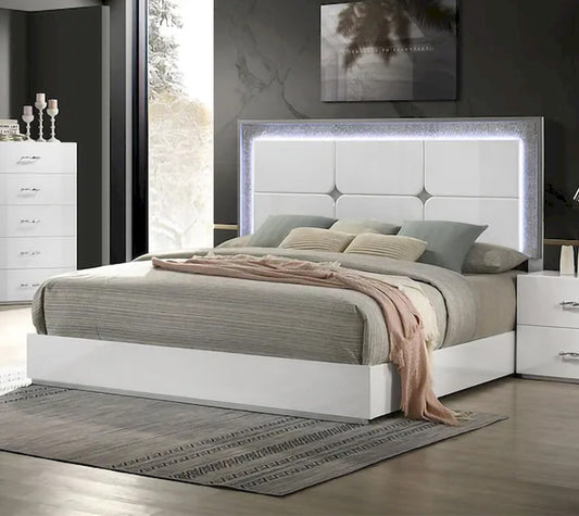 Furniture of America - Stoholm - E.King Bed, White - FM72000WH-EK-BED view 1